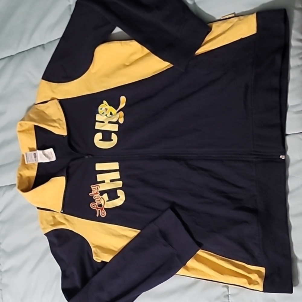 Vintage Looney Tunes 'Lucky Chick' Tweety Bird Fleece Zip Track‎ Jacket. 18/20W